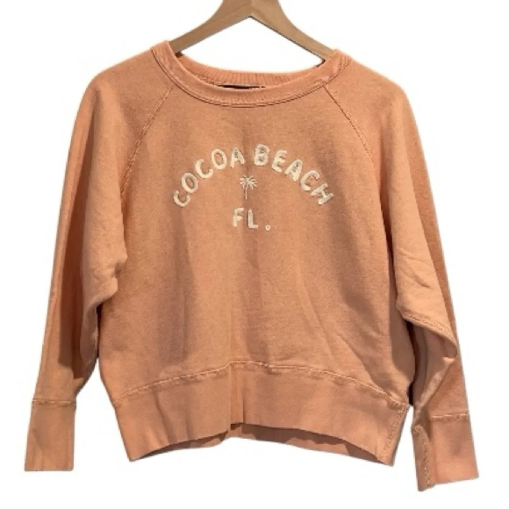 J. Crew Peach 'Cocoa Beach FL' Crewneck Sweatshirt